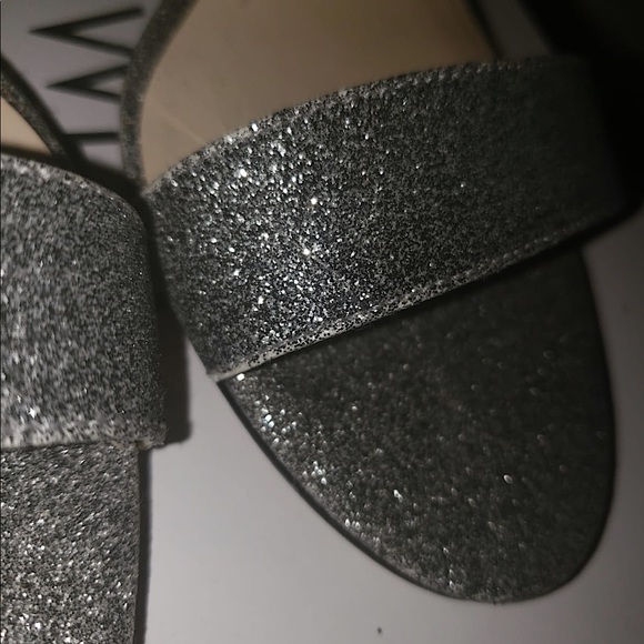 Silver Glitter Nine West Heels - Picture 3 of 3